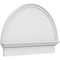 Ekena Millwork Half Round Smooth Architectural Grade PVC Combination Pediment, 34"W x 23-3/4"H x 2-3/4"P PEDPC034X240HRO00 - alternate 1